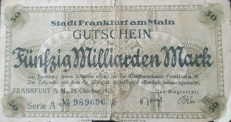 Аверс банкноты 50000000000 marek (Niemcy) 1923
