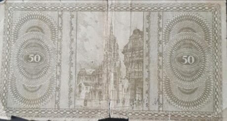 Реверс банкноты 50000000000 marek (Niemcy) 1923