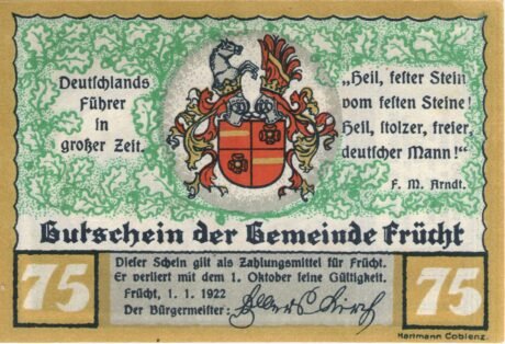 Аверс банкноты 75 пфеннигов (Германия) 1920 года