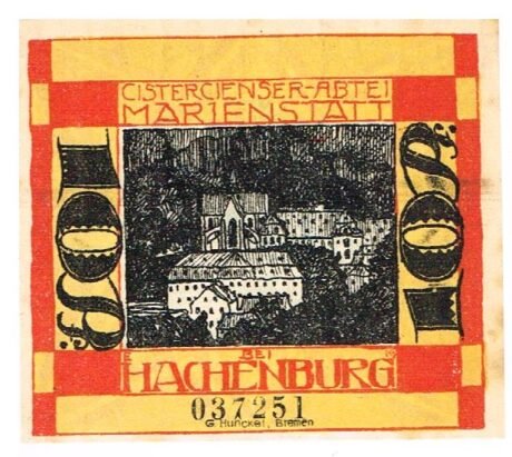 Реверс банкноты 10 fenigów (Niemcy) 1921