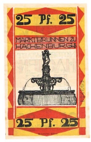 Реверс банкноты 25 fenigów (Niemcy) 1921