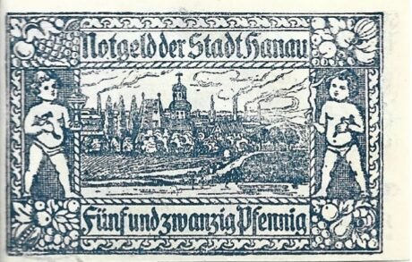 Реверс банкноты 25 fenigów (Niemcy) 1920