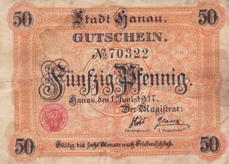 Аверс банкноты 50 пфеннигов (Германия) 1917 года