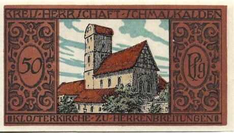 Реверс банкноты 50 fenigów (Niemcy) 1921