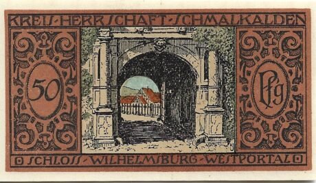 Реверс банкноты 50 fenigów (Niemcy) 1921