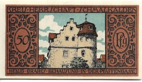 Реверс банкноты 50 fenigów (Niemcy) 1921