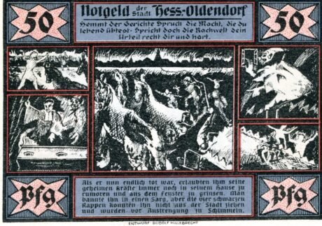 Реверс банкноты 50 fenigów (Niemcy) 1921