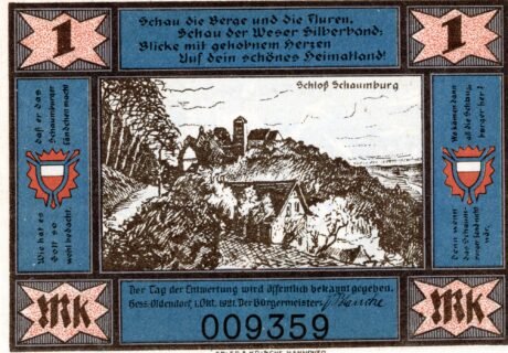 Аверс банкноты 1 marka (Niemcy) 1921