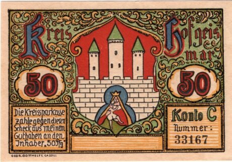 Аверс банкноты 50 пфеннигов (Германия)