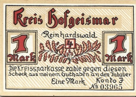 Аверс банкноты 1 marka (Niemcy)