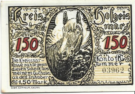 Аверс банкноты 1,5 punktu (Niemcy)