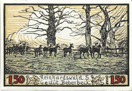 Реверс банкноты 1,5 punktu (Niemcy)