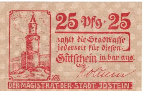 Аверс банкноты 25 fenigów (Niemcy) 1920