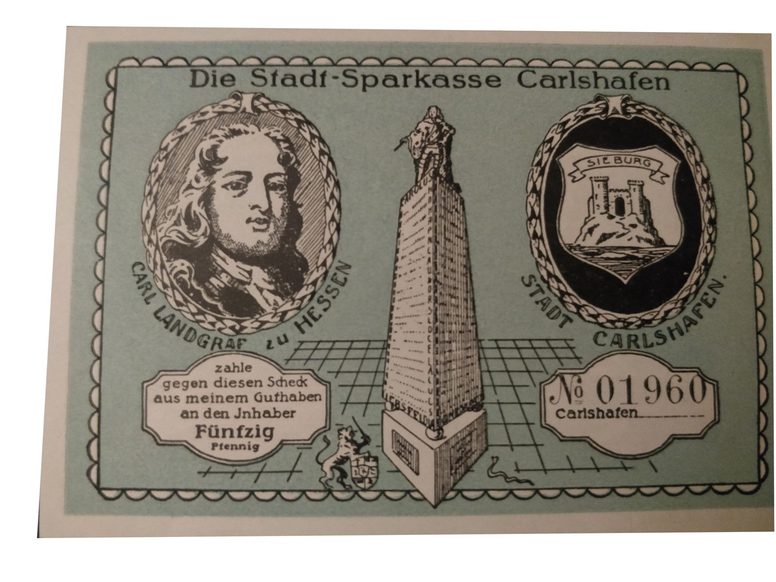 Аверс банкноты 50 пфеннигов (Германия)