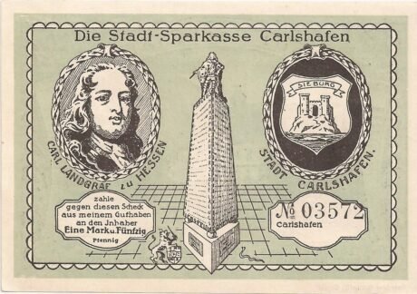 Аверс банкноты 1,5 punktu (Niemcy)