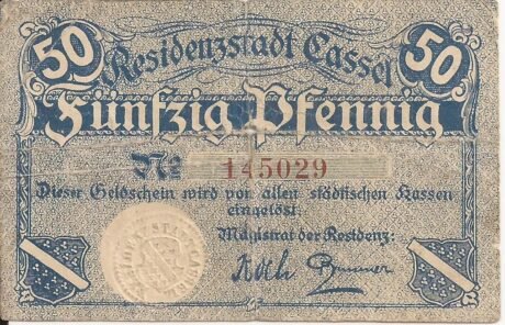 Аверс банкноты 50 пфеннигов (Германия)