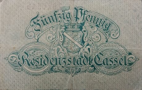 Реверс банкноты 50 fenigów (Niemcy)