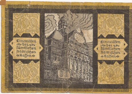 Реверс банкноты 100 marek (Niemcy) 1922