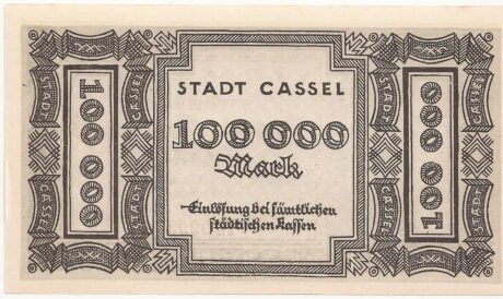 Реверс банкноты 100000 marek (Niemcy) 1923