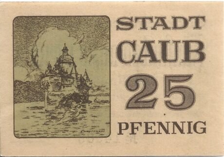 Реверс банкноты 25 fenigów (Niemcy)