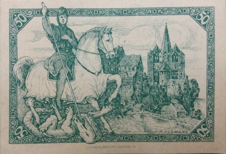 Реверс банкноты 50 fenigów (Niemcy) 1918