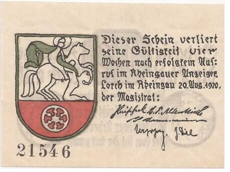 Реверс банкноты 10 fenigów (Niemcy) 1920