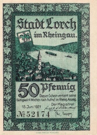 Аверс банкноты 50 fenigów (Niemcy) 1921
