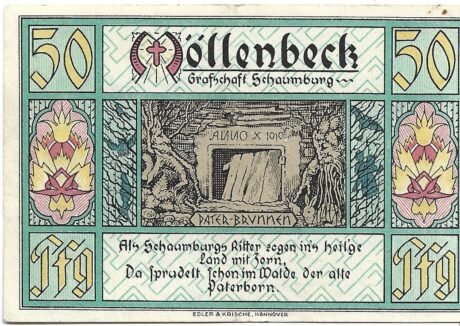 Аверс банкноты 50 fenigów (Niemcy) 1921