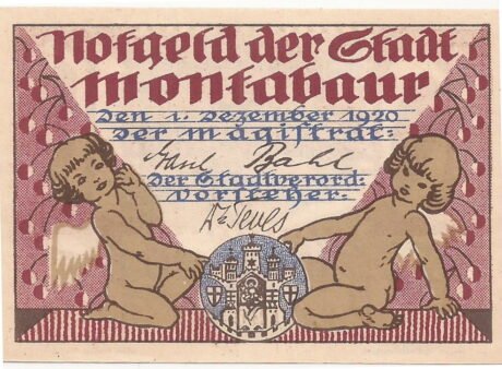 Аверс банкноты 10 fenigów (Niemcy) 1920