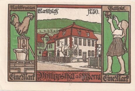 Реверс банкноты 1 marka (Niemcy) 1921