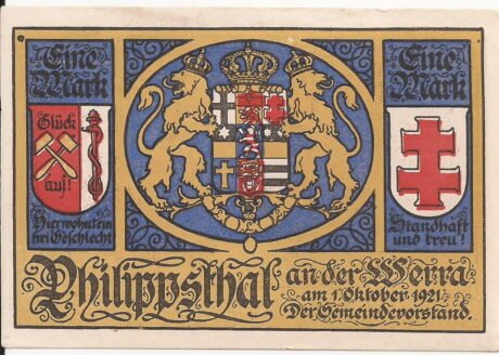 Аверс банкноты 1 marka (Niemcy) 1921