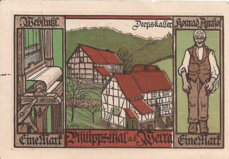 Реверс банкноты 1 marka (Niemcy) 1921