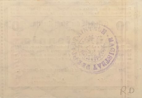 Реверс банкноты 10 fenigów (Niemcy) 1918