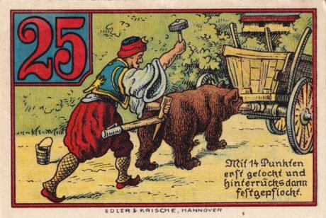 Реверс банкноты 25 fenigów (Niemcy) 1920