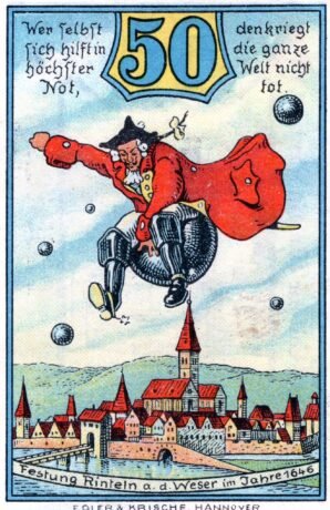 Реверс банкноты 50 fenigów (Niemcy) 1920