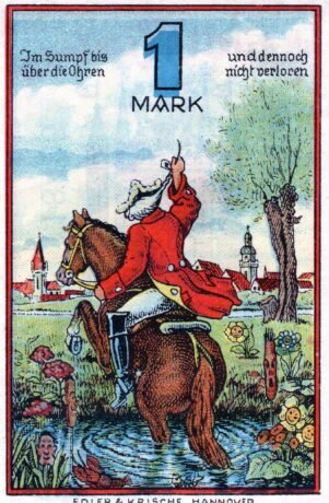 Реверс банкноты 1 marka (Niemcy) 1920