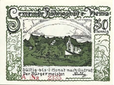 Аверс банкноты 50 fenigów (Niemcy)