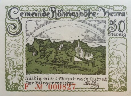 Аверс банкноты 50 fenigów (Niemcy)