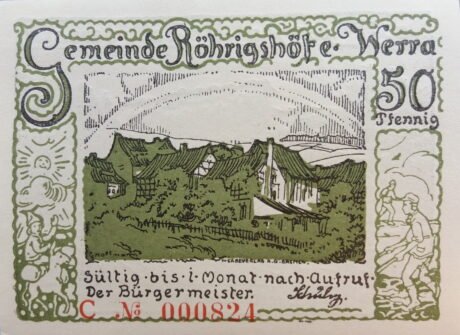 Аверс банкноты 50 fenigów (Niemcy)