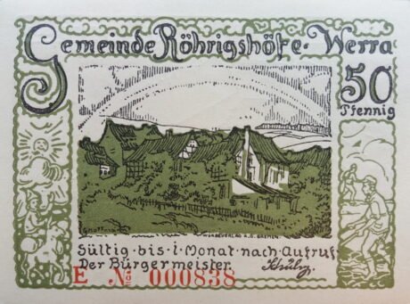 Аверс банкноты 50 fenigów (Niemcy)