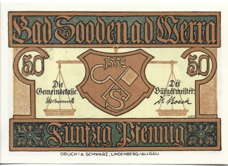 Аверс банкноты 50 пфеннигов (Германия)