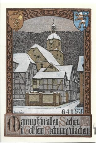 Реверс банкноты 50 пфеннигов (Германия)