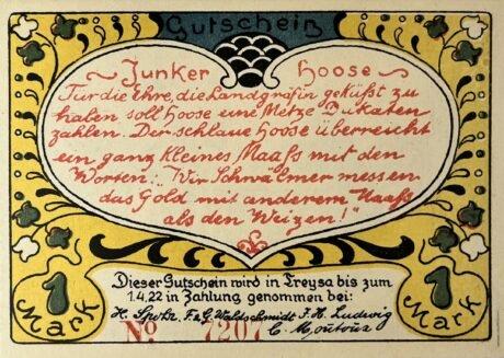 Аверс банкноты 1 marka (Niemcy)