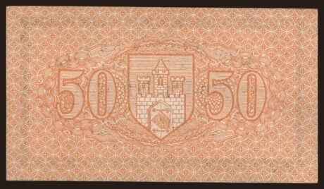 Реверс банкноты 50 fenigów (Niemcy) 1918