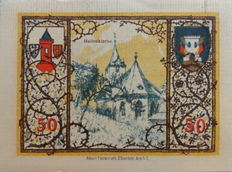 Реверс банкноты 50 fenigów (Niemcy) 1920