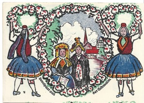 Реверс банкноты 100 fenigów (Niemcy) 1922