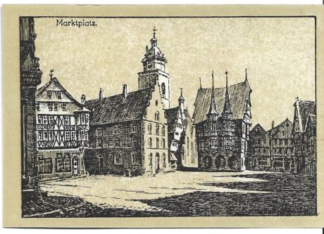 Реверс банкноты 200 fenigów (Niemcy) 1922