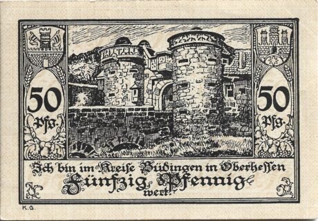 Аверс банкноты 50 fenigów (Niemcy) 1918