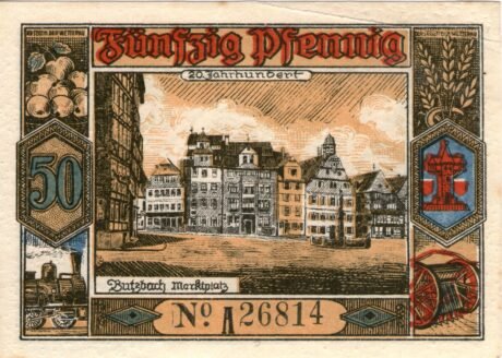 Реверс банкноты 50 fenigów (Niemcy) 1921