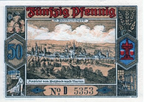 Реверс банкноты 50 пфеннигов (Германия) 1921 года